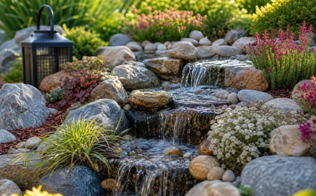 idée aménagement exemple jardin de rocailles méditerranéen japonais déco extérieur moderne
