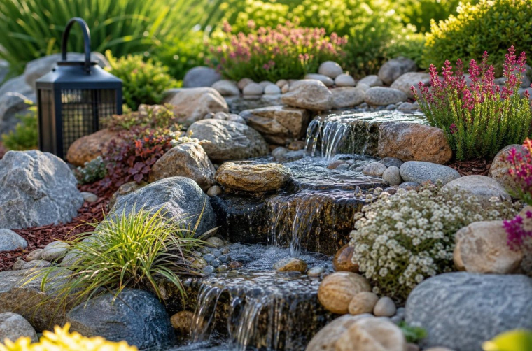 idée aménagement exemple jardin de rocailles méditerranéen japonais déco extérieur moderne