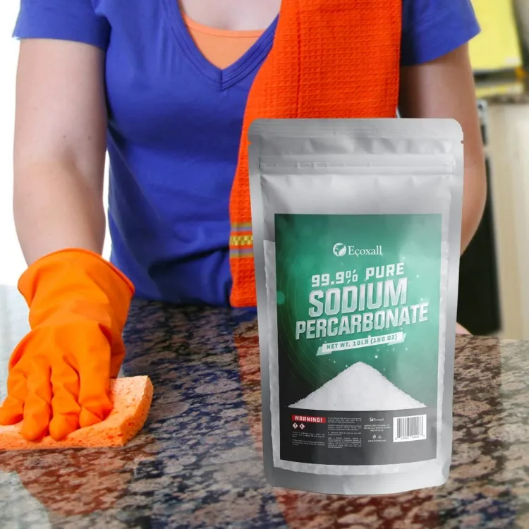 percarbonate de soude équiper gants diluer eau séparer activer composés