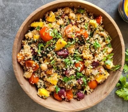 que manger le soir pour maigrir salade quinoa légumes persil