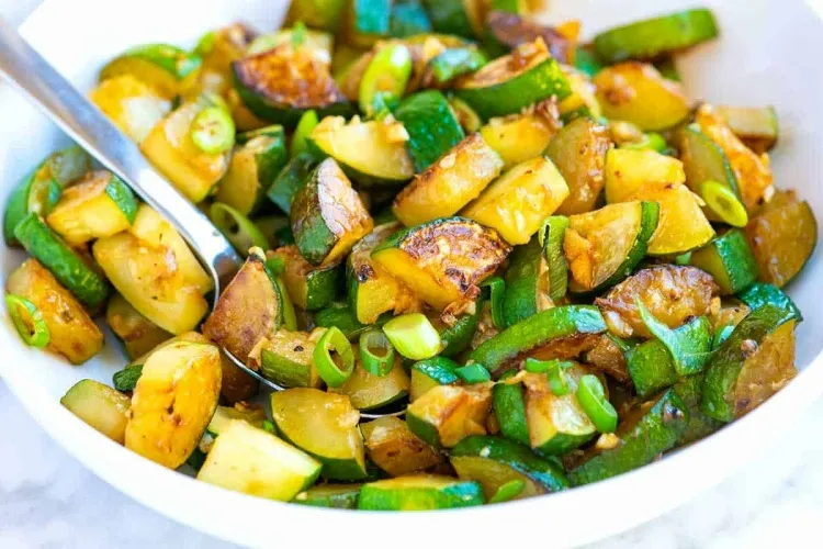 summer vegetable recipe easy dish baked zucchini diced onion