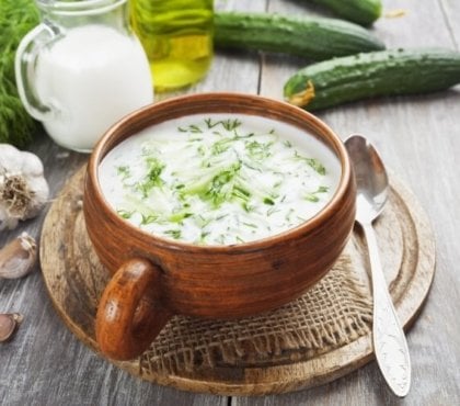 recettes légumes été concombres yaourt bulgare ail fenouil tarator soupe froide