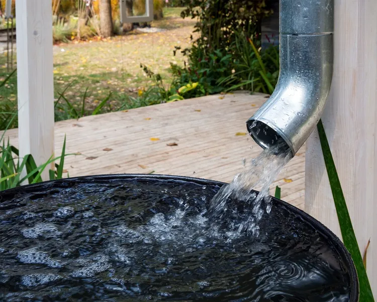 récupérateur eau pluie à faire soi-même pour économiser de l'eau au jardin canicule arrosage goutte a goutte diy
