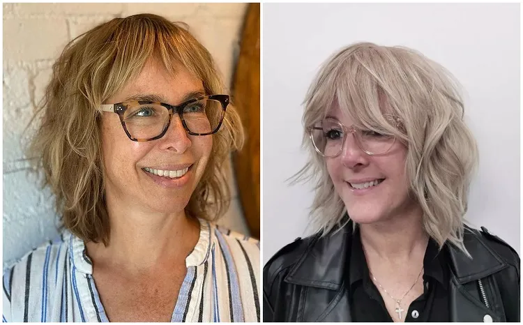 coupe de cheveux courte femme 60 ans avec lunettes