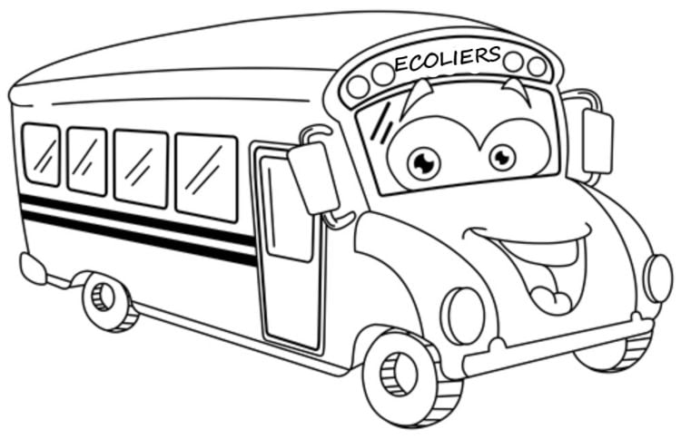 bus scolaire coloriage rentrée maternelle gratuit images thématiques écoliers
