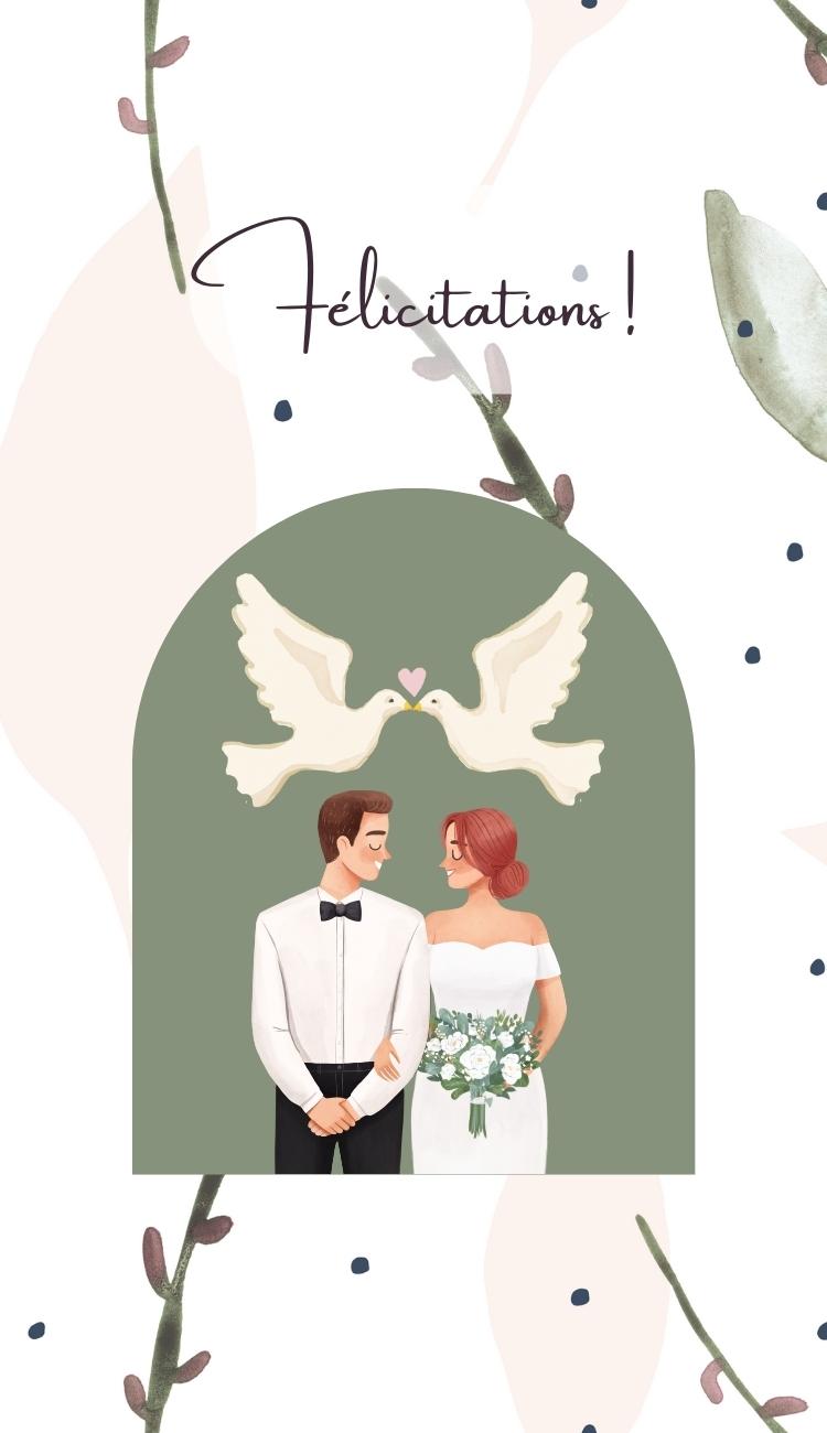 carte félicitation mariage gratuite à imprimer