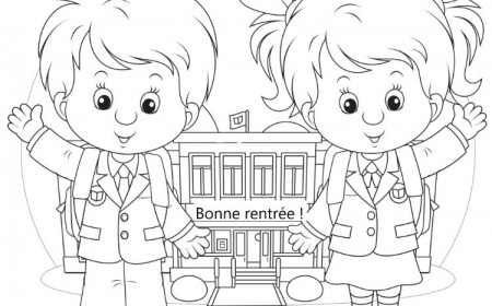 coloriage rentrée des classes maternelle moyenne section petite section
