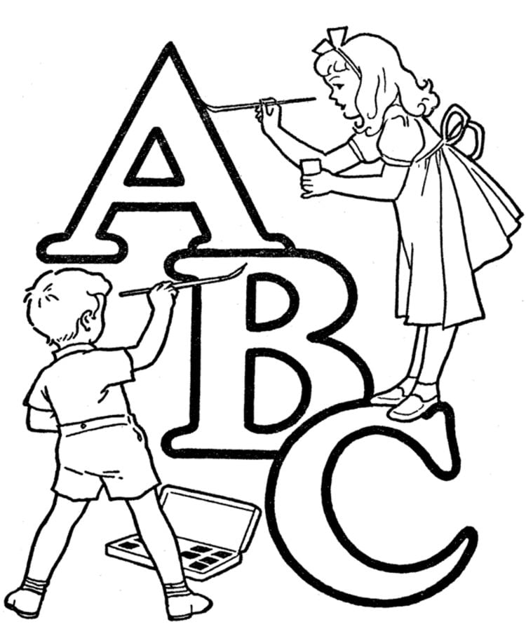 coloriage rentrée maternelle imprimer gratuitement alphabet lettres ABC