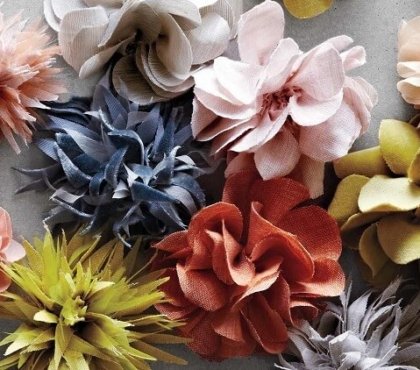comment faire des fleurs en tissu tuto dahlia pensées textile idée