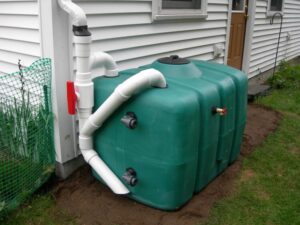 comment faire un récupérateur eau de pluie installer baril tuyau descente gouttière recueillir
