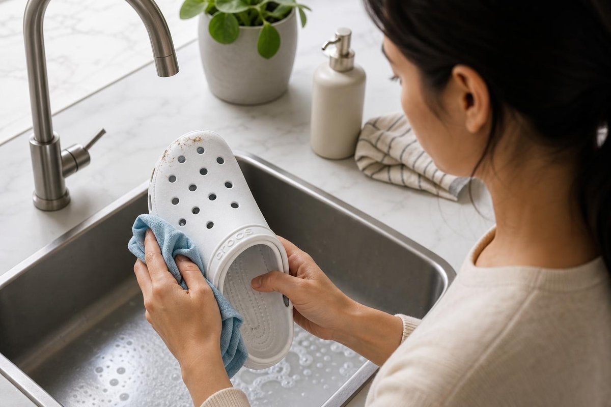 comment nettoyer des crocs à la main