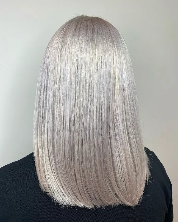 comment réaliser la coloration cheveux grise argentée nacrée oyster gray hair maison