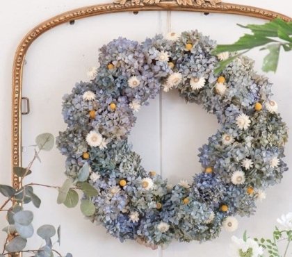 couronne d hortensia seche