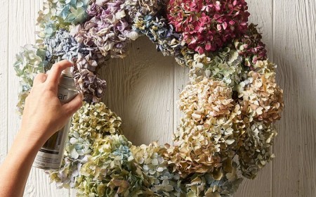 hortensias comment les faire sécher pour décorer la maison idées déco a faire soi meme couronne porte automnale