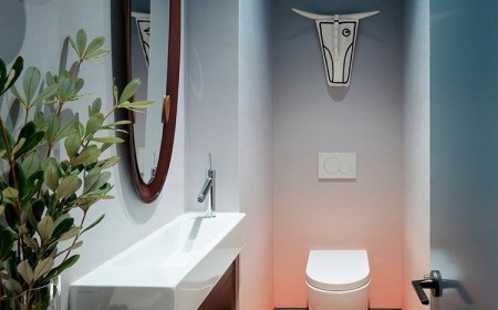 idée déco salle de bain avec toilettes originales 2022