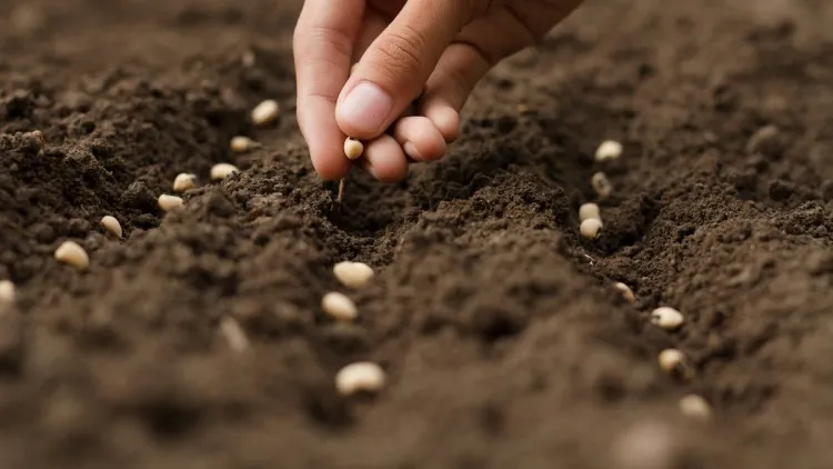 légumes résistant à la sécheresse planter graines semis appuyer sol bon contact établissement