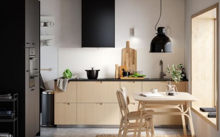 modèles cuisine petite espace cuisinella design îlot table coin repas bois ikea tendances 2022