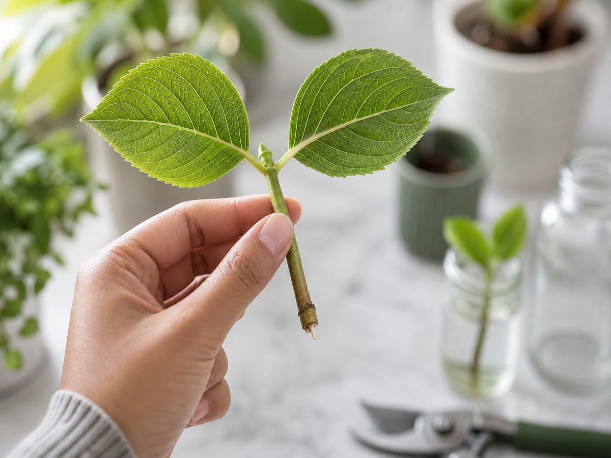 comment bouturer un hortensia branche d'hortensia au printemps