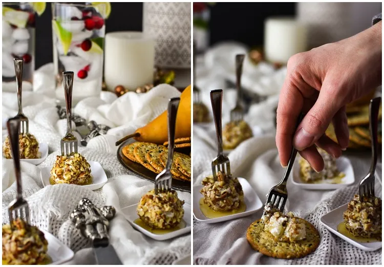 Aperitif recipe pear fromage blanc appetizer idea Christmas
