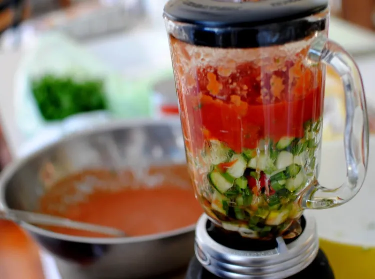 recette gaspacho tomate concombre par étapes facile rapide robot de cuisine