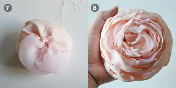tuto comment faire des fleurs en tissu pivoines roses mille feuilles