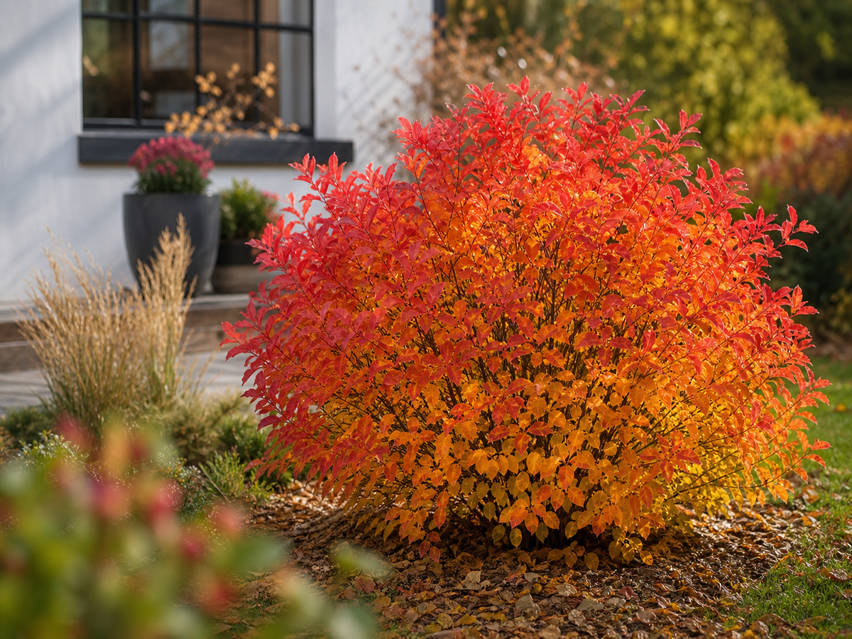 arbustes persistants petite taille Fothergilla nain couleurs automne jardin