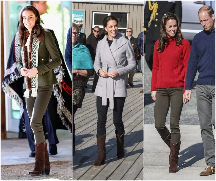 bottes tendances hiver 2023 cowboy femme tenues Kate Middleton