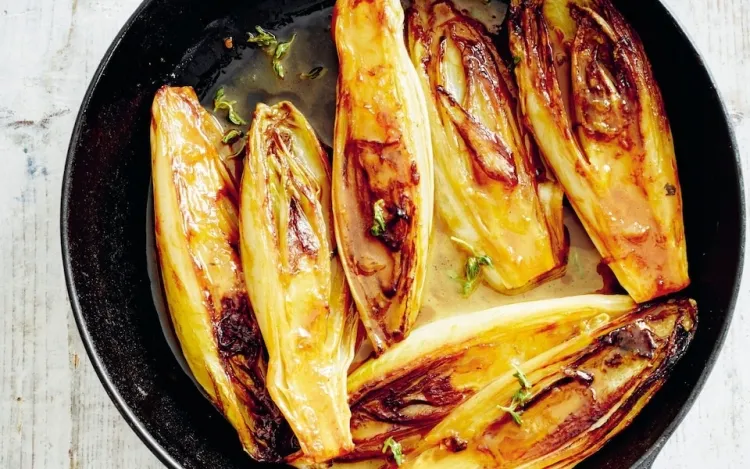 Braised endives with honey