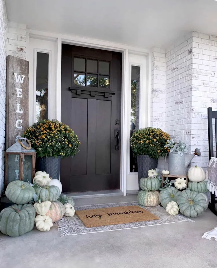 idées déco porte entrée veranda automne faire soi meme