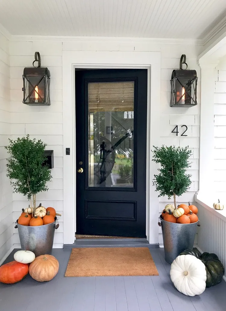 deco ideas door exterior pumpkin fall decoration diy pinterest 2022