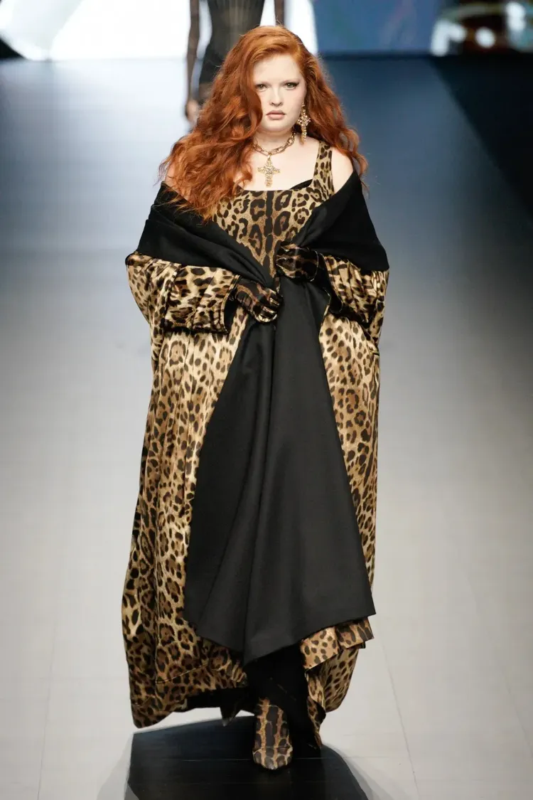 imprimé léopard collection ciao kim milan fashion week dolce gabbana printemps été 2023