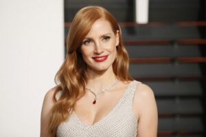 quelle couleur de cheveux pour peau claire et yeux marron bleus et verts blond vénitien Jessica Chastain