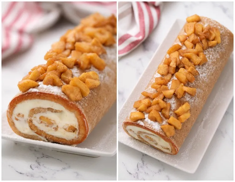 Roll Biscuit Recipe with Apples and Walnuts Swiss Wool Sponge Cake Swiss Roll Jelly Roll