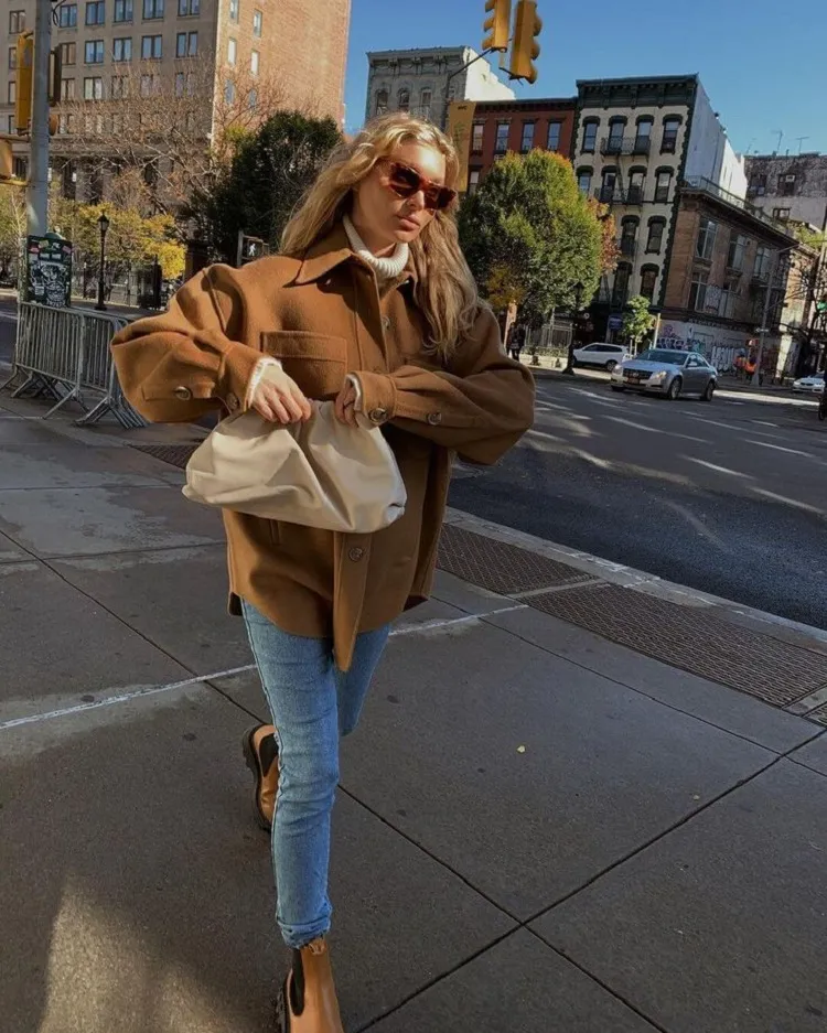 shacket ou jacket femme tendance veste automne hiver 2022 surchemine laine beige