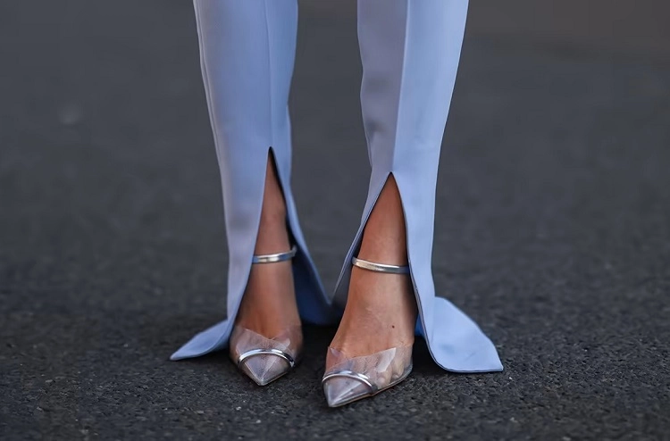 chaussures transparentes talons