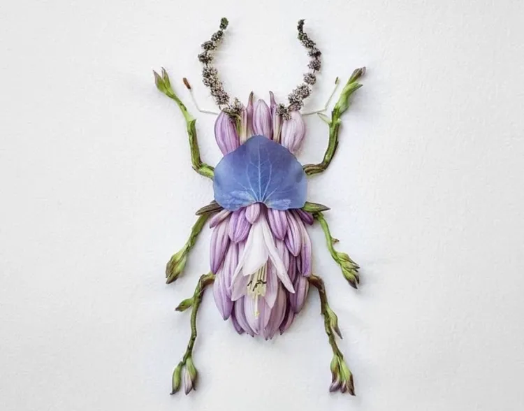comment fabriquer animaux feuilles fleurs bricolage facile adultes scarabée