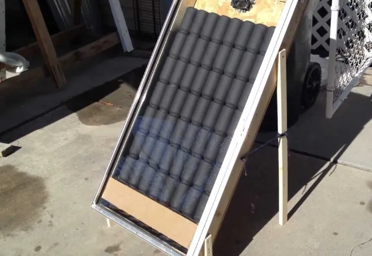 comment fabriquer chauffage solaire maison cannettes matériaux recup tutoriels vidéo instructions