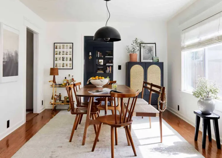 dining room decor cozy rustic style retro vintage interior trends 2022