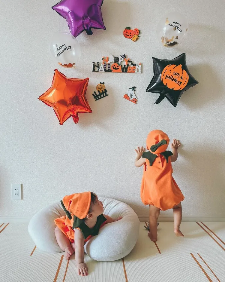 déguisement halloween bébé citrouille décoration festive