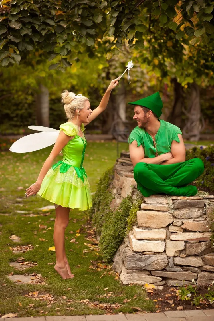idée déguisement halloween pour couple 2022 Peter Pan et Tinkerbell