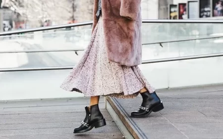 jupe bohème chic manteau fausse fourrure rose cendré chaussures femme automne 2022