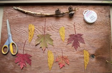 matériel bricolage automne feuilles décoration murale mobile suspendre