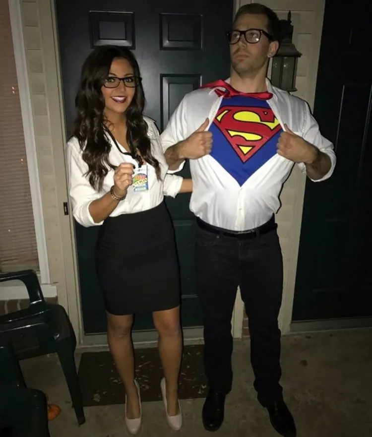 meilleur déguisement halloween homme pas cher costume pour couple 2022 Superman et Lois