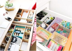 organisateur de tiroir fabriquer soi meme ranger fournitures ustensiles accessoires