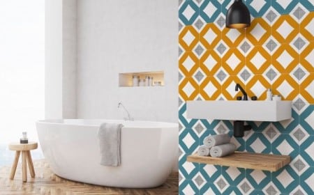revêtement mural adhésif pour salle de bain tendance 2022