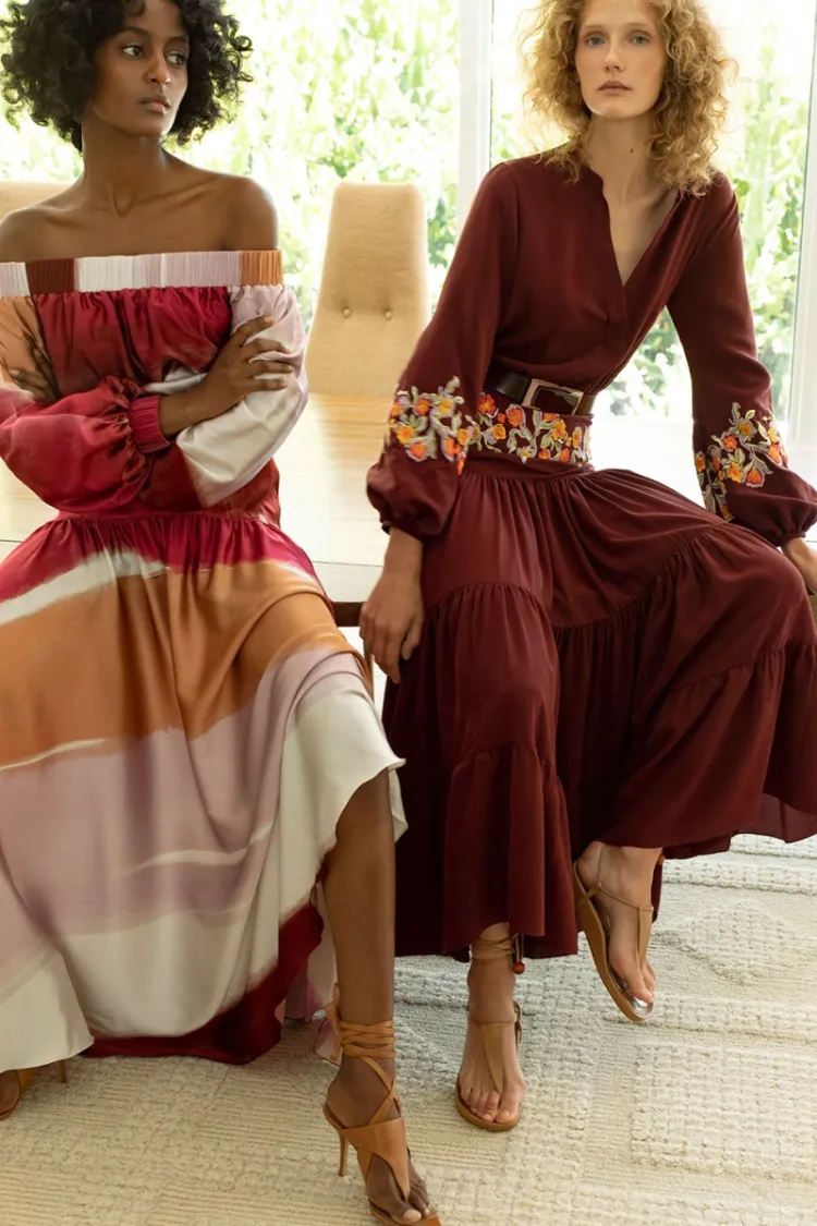 robes longues automne 2022 style bohème chic couleurs tendance occasion