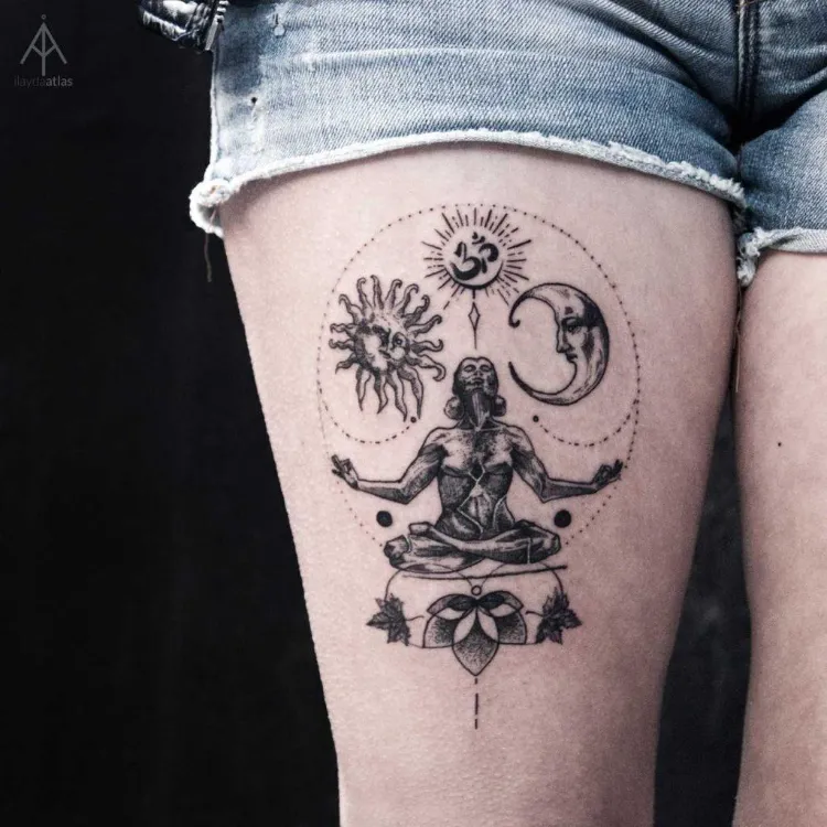tatouage 2022 tendance spirituel tatouage de protection symboles bouddhistes