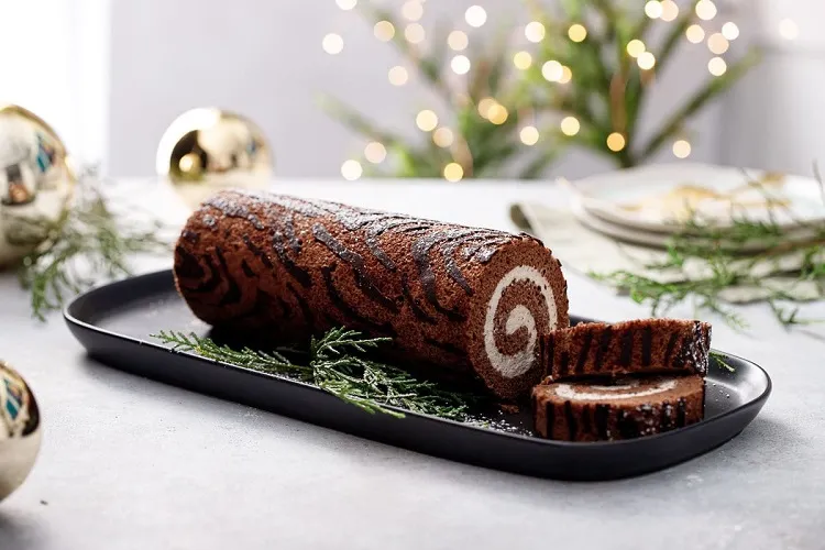 Génoise pour bûche de Noël au chocolat