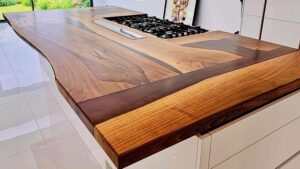bois massif plan de travail cuisine sur mesure design deco