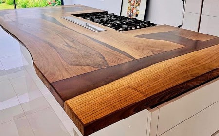bois massif plan de travail cuisine sur mesure design deco